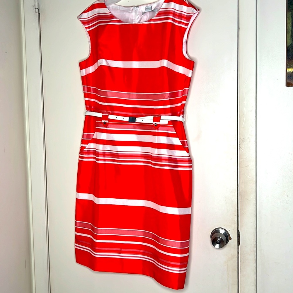 Liz Claiborne Red & White Striped dress